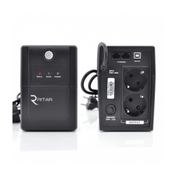 ИБП Ritar RTP650L-U (390W) Proxima-L, LED, AVR, 2st, USB, 2xSCHUKO socket, 1x12V7Ah, plastik Case (340x140х205) 4,7 кг Q44