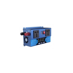 Инвертор напряжения Voltronic AER-600W, 60-72/220V, approximated, 2 универсальные  розетки +2USB  LED дисплей, клемы (AER-600W-CI60-72V)