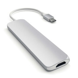 USB hub Satechi Slim Aluminum Type-C Multi-Port Adapter 4K, Silver (ST-CMAS)