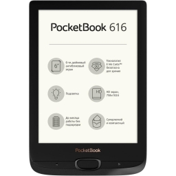 Електронна книга з підсвічуванням Pocketbook 616 Basic Lux 2 Obsidian Black PB616-H-CIS