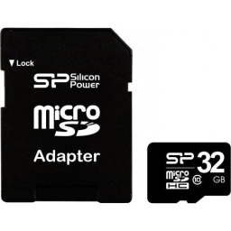 Карта памяті Silicon Power 32 GB microSDHC Class 10 + SD adapter SP032GBSTH010V10-SP