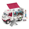 Игровой набор Schleich Девушка-ветеринар в фургоне с ганноверским жеребенком (42370)