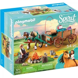 Блоковий конструктор Playmobil Спирит Джим с повозкой и лошадьми (9477)