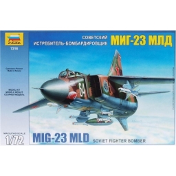 Сборная модель ZVEZDA Советский истребитель-бомбардировщик MiG-23 MLD (ZVE7218)