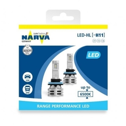 Комплект діодних ламп NARVA 18048 H11 12/24v 6500K X2 24W PGJ19-2 RPL