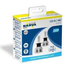 Комплект діодних ламп NARVA 18058 H3 12/24v 6500K X2 24W RPL Range Performance