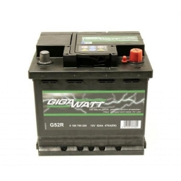 Автомобільний акумулятор Gigawatt 6CT-52 АзЕ (0185755200)