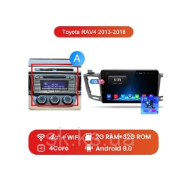 Штатная магнитола Junsun 4G Android Toyota RAV4 wifi  2013-2019 4G 2ГБ + 32 тип A