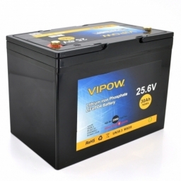 Акумуляторна батарея Vipow LiFePO4 25,6V 30Ah із вбудованою ВМS платою 25A (LiFePO4256-30/25)