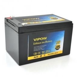 Акумуляторна батарея Vipow 12 V 18A з елементами Li-ion 18650 з вбудованою платою ВМS, (3S9P) (151х98х95(101))мм (VP-12180LI)