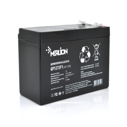 Акумулятор для ДБЖ Merlion AGM GP1272F1 12 V 7,2 Ah ( 150 x 65 x  95 (100) ) Black Q10