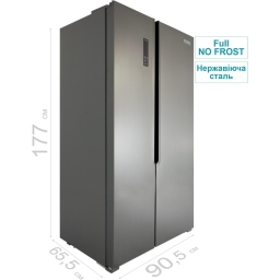 Холодильник з морозильною камерою Prime Technics RFNS 517 EXD