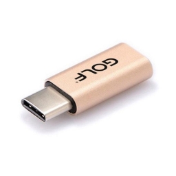 Переходник USB GOLF Micro-Type C adapter Gold