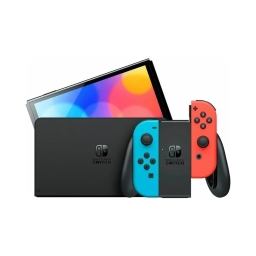 Игровая приставка Nintendo Switch OLED with Neon Blue and Neon Red Joy-Con