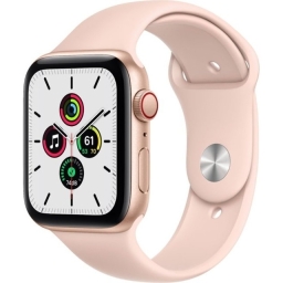 Смарт-часы Apple Watch SE GPS + Cellular 44mm Gold Aluminum Case with Pink Sand Sport B. (MYEP2)