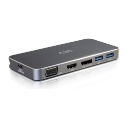 Док-станція для ноутбука C2G USB-C HDMI, DP, VGA, USB, Power Delivery до 65W (CG84439)