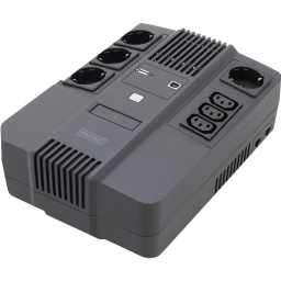 ДБЖ (UPS) лінійно-інтерактивний Digitus All-in-One, 800VA/480W, LED, 4xSchuko/3xC13, RJ45, USB (DN-170111)