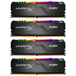 Пам'ять для настільних комп'ютерів HyperX 128 GB (4x32GB) DDR4 3200 MHz Fury RGB (HX432C16FB3AK4/128)